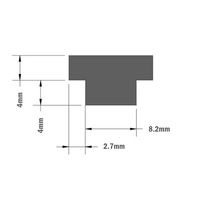 41-300-1 MODULAR SOLUTIONS PROFILE FASTNER<br>90MM LONG T-SLOT BAR